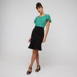 Khoko Smart Jacquard Skirt Black Diam -women's clothing Sales BP641332002 blk diam 5