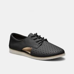 Hush Puppies Darla Lace Up With Cut Out Details Black -women's clothing Sales BP641929010 black 2