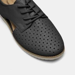 Hush Puppies Darla Lace Up With Cut Out Details Black