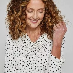 Khoko Smart Spot Cowl Neck Top Ivory 10 Khoko Smart Spot Cowl Neck Top Ivory -women's clothing Sales BP641978002 ivory 4